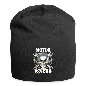 Motorcycle Gift Skulls Biker Psycho - Jersey Beanie - black - Front