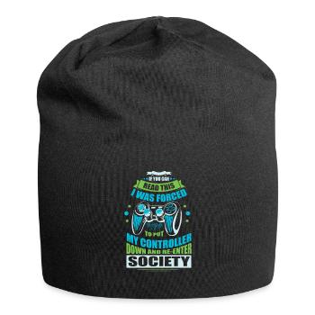 Gamer - Jersey-Beanie - Schwarz - Vorne