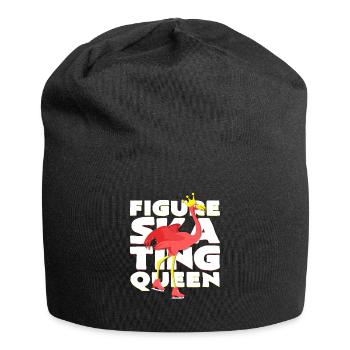 Eiskunstläufer - Jersey-Beanie - Schwarz - Vorne