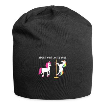 Drunken Stripping Unicorn Wine - Jersey Beanie - black - Front