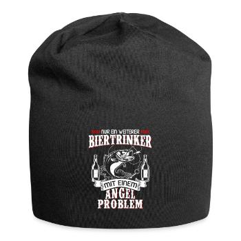 Biertrinker Angler Angel Spruch - Jersey-Beanie - Schwarz - Vorne