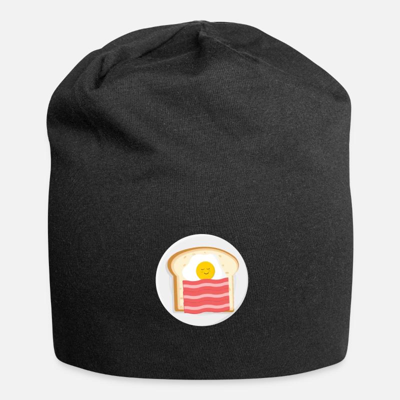 Toastbrot mir Spreck und Eiern - Jersey-Beanie - Schwarz