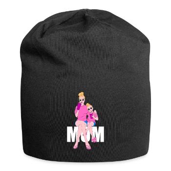 Mom and daughter best team gift gift idea - Jersey Beanie - black - Front