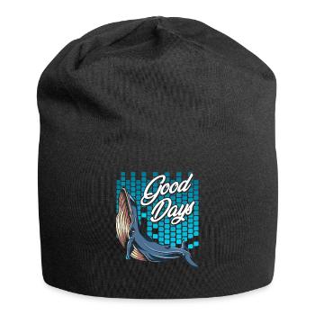 Walfisch - Jersey-Beanie - Schwarz - Vorne