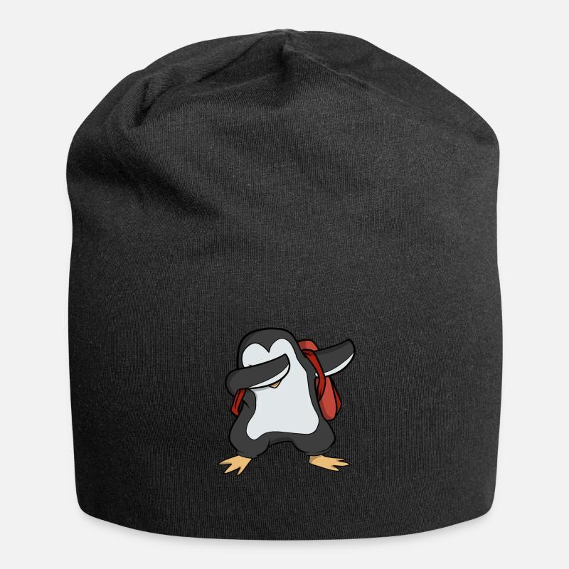 Pinguin Schule - Jersey-Beanie - Schwarz