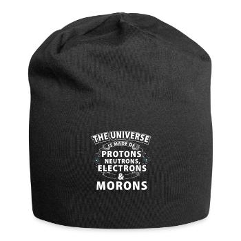 Sarcasm universe science jerk gift - Jersey Beanie - black - Front