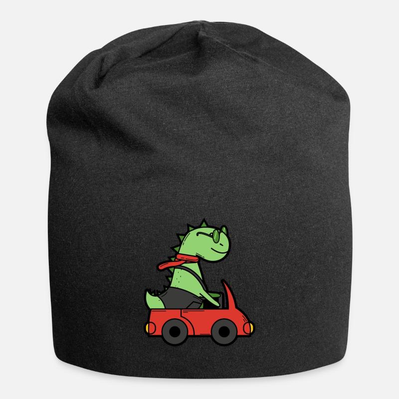 dinosaurier - Jersey-Beanie - Schwarz