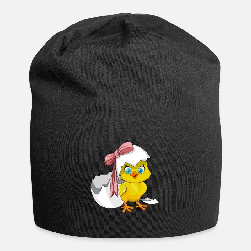 Oster Kücken Ostern Geschenk Geschenkidee - Jersey-Beanie - Schwarz