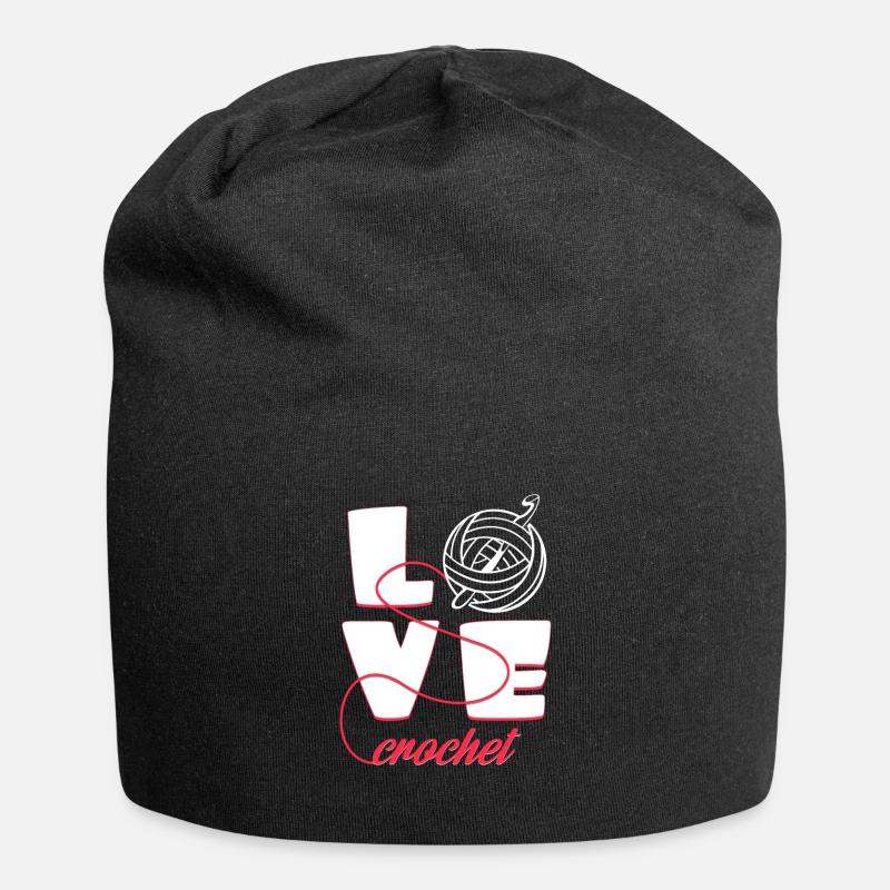 crochet - Bonnet en jersey - noir