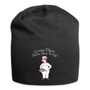 Bäcker Carpe Diem - Lebe den Teig - Jersey-Beanie - Schwarz - Vorne