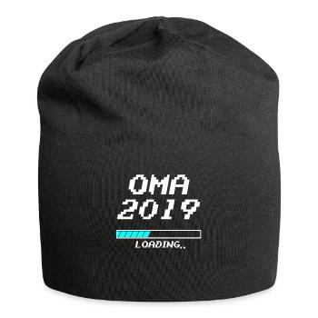 Grandma 2019 Chargement Chargement Barre de chargement Pixels Cadeaux - Bonnet en jersey - noir - Devant