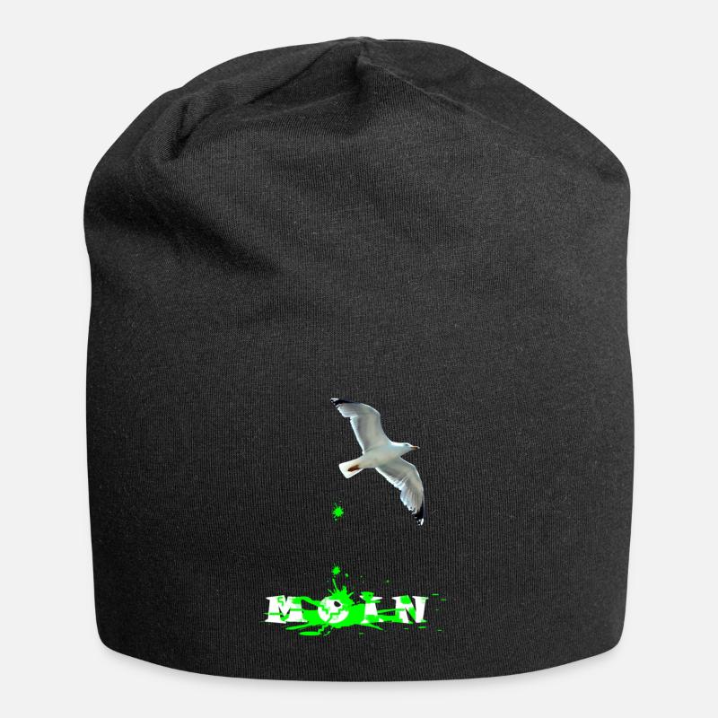 Kackende Moewe - Jersey-Beanie - Schwarz