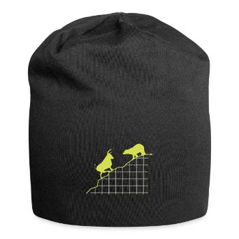 AKTIEN Bulle und Bär - Jersey-Beanie - Schwarz - Vorne