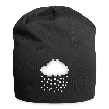 Snow Pixel - Jersey Beanie - black - Front