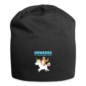 Cadeau pour enfants licorne paresseux Licorne - Bonnet en jersey - noir - Devant