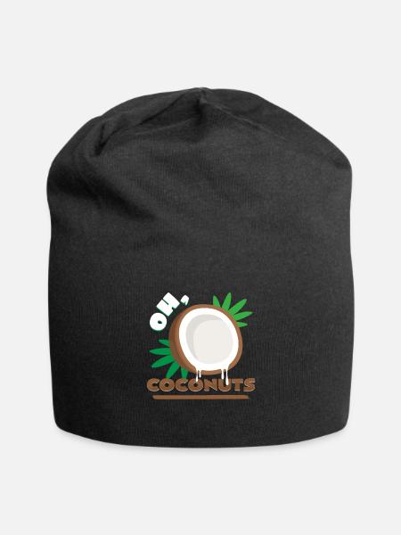 Kokosnuss - Jersey-Beanie - Schwarz