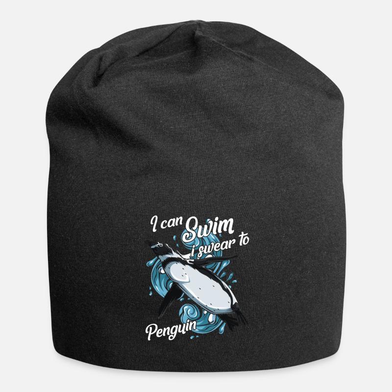 Pinguine - Jersey-Beanie - Schwarz