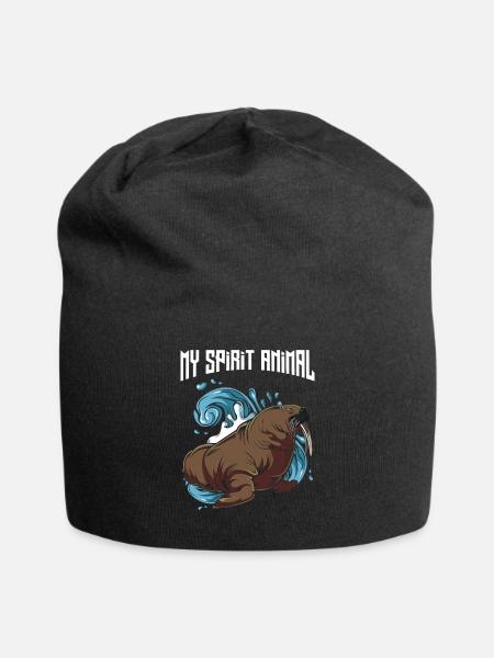 Walross - Jersey-Beanie - Schwarz