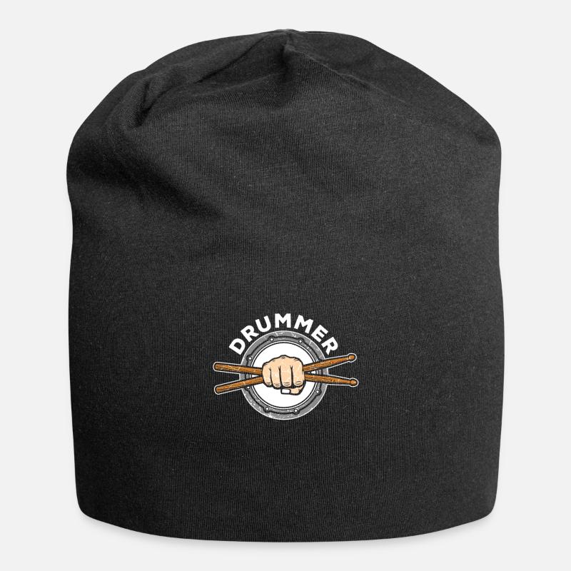 Schlagzeug Geschenk Schlagzeugspieler Percussion - Jersey-Beanie - Schwarz