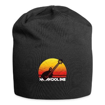MANDOLINE GUITAR SUNSET GIFT - Jersey Beanie - black - Front