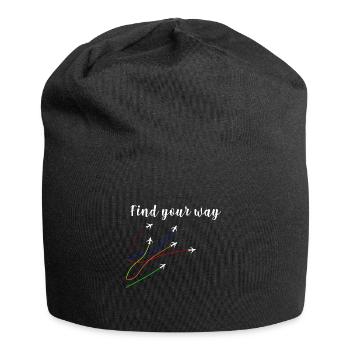 Pilot airplane saying - Jersey Beanie - black - Front