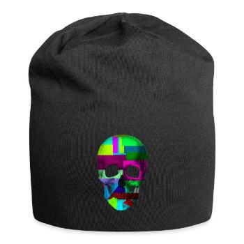 Colorfull skull shirt for men and women - Jersey Beanie - black - Front