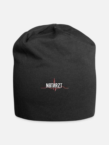 Notarzt - Jersey-Beanie - Schwarz