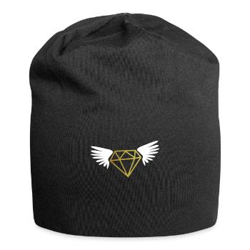Diamant Flügel Engelsdiamant Schatz Frau Geschenk - Jersey-Beanie - Schwarz - Vorne