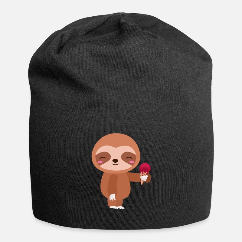 Faultiere - Jersey-Beanie - Schwarz