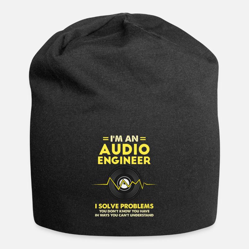 Ich bin ein Audio Engineer Gift - Jersey-Beanie - Schwarz