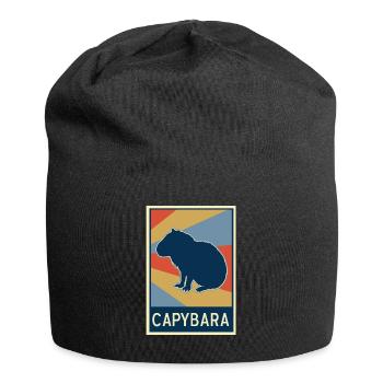 Capybara - Jersey-Beanie - Schwarz - Vorne