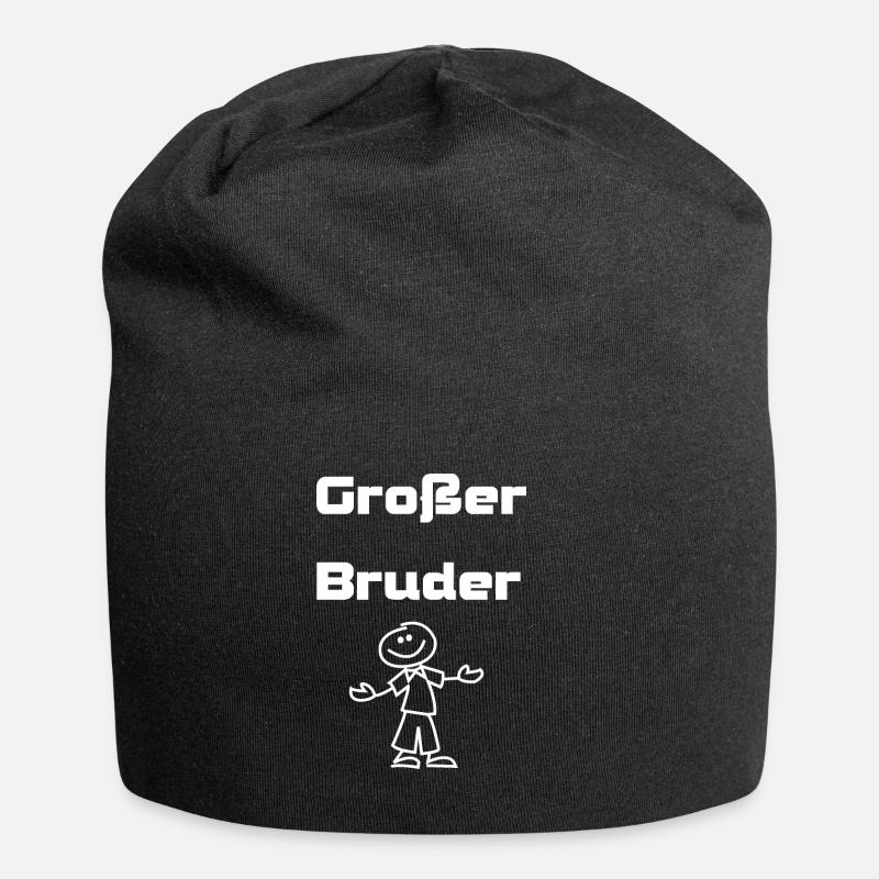 Der große Bruder - Jersey-Beanie - Schwarz