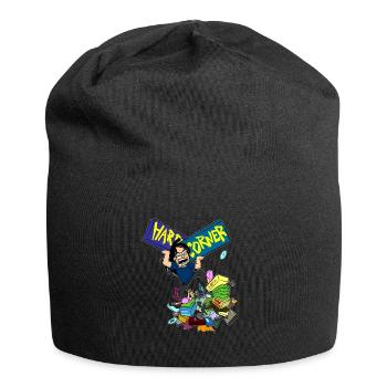 Hard Corner Logo - Jersey Beanie - black - Front