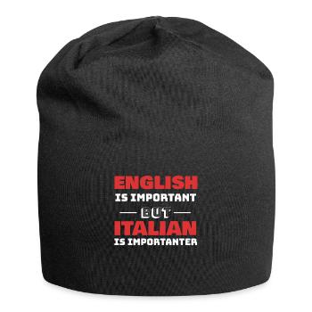Langue italienne enseignement cadeau de langue étrangère - Bonnet en jersey - noir - Devant