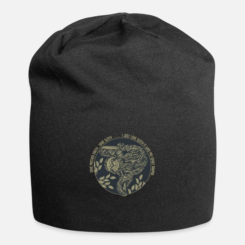 Faultier - Jersey-Beanie - Schwarz