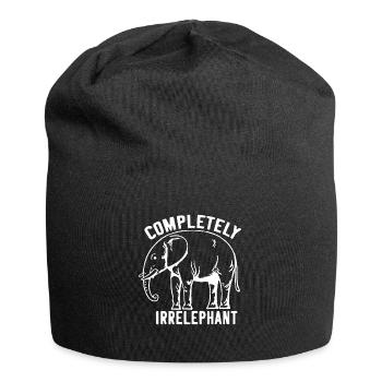 Elephant elephant pun - Jersey Beanie - black - Front