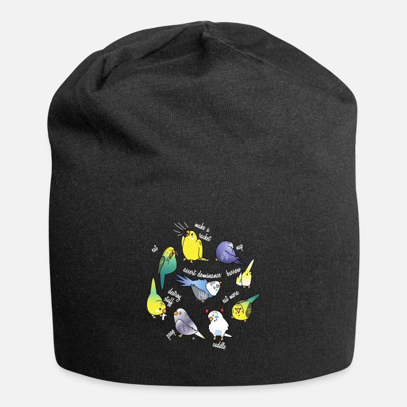 Budgerigar canary parrot - Jersey Beanie - black