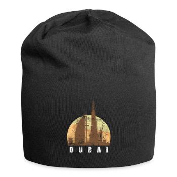 Dubai Tourismus Tower Stadt Zentrum Sonne Geschenk - Jersey-Beanie - Schwarz - Vorne
