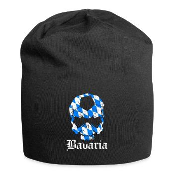 Bayern Totenkopf Geschenk Fussball Heimat stolz - Jersey-Beanie - Schwarz - Vorne