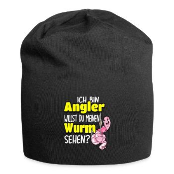 Angler - I am angler you want my worm - Jersey Beanie - black - Front