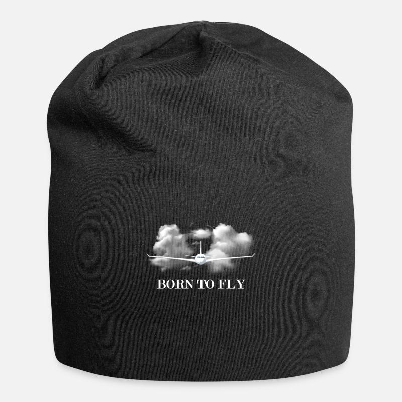 Born to Fly Pilot Piloten Spruch - Jersey-Beanie - Schwarz
