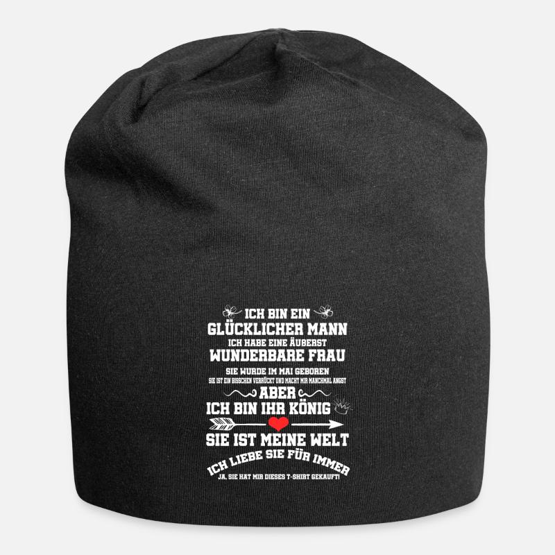 Ich Habe Eine Äußerst Wunderbare Frau Geschenk - Jersey-Beanie - Schwarz