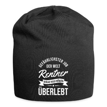 Travail le plus dangereux du monde - retraités - Bonnet en jersey - noir - Devant