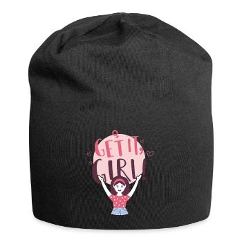 Obtenez-le, fille! - Bonnet en jersey - noir - Devant