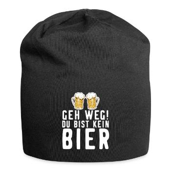 Alkohol Bier Lustiger Spruch - Jersey-Beanie - Schwarz - Vorne