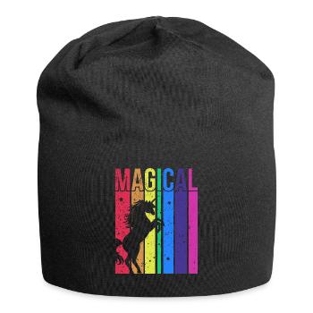 Magical Unicorn Rainbow Shirt - Jersey Beanie - black - Front