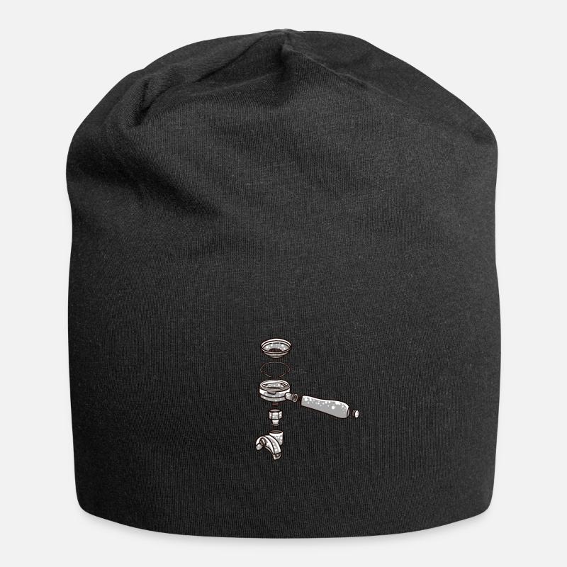 Kaffee Espresso Siebträger Kaffeetrinker Geschenk - Jersey-Beanie - Schwarz