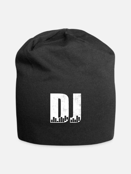 DJ Music House Techno Trance Kopfhörer Musik - Jersey-Beanie - Schwarz