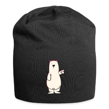 Tee shirt Ours polaire - Bonnet en jersey - noir - Devant