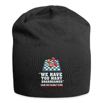BOARDGAMES GIFT: Too many board games - Jersey Beanie - black - Front